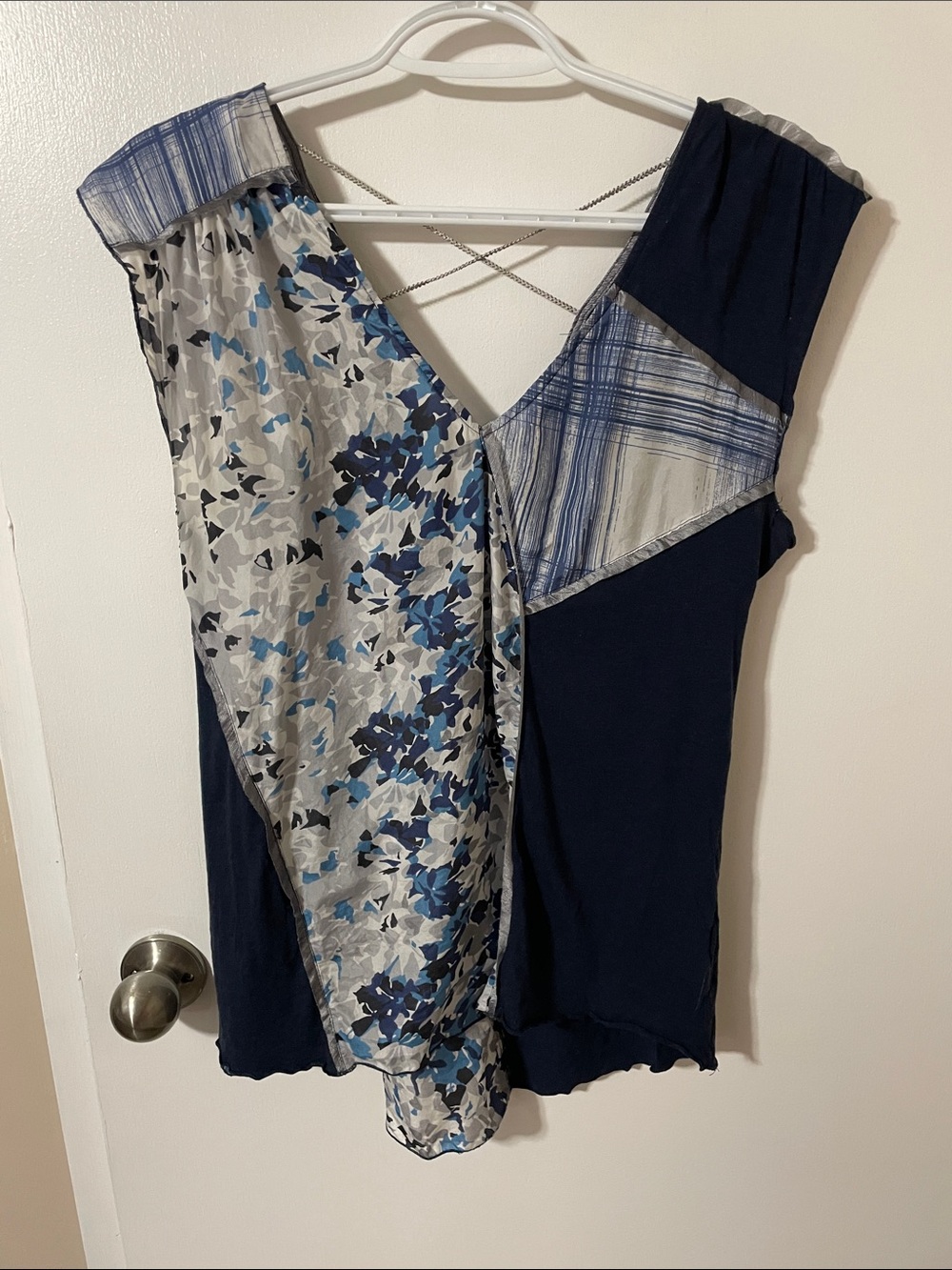 Anthropologie Tiny Silk Blend Blue Top Size Medium